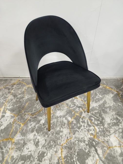 ⁦כיסא פינת אוכל חור רגל זהב⁩ – תמונה ⁦2⁩
