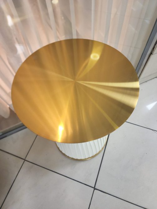 ⁦שולחן צד דגם ברבי שמנת זהב⁩ – תמונה ⁦3⁩